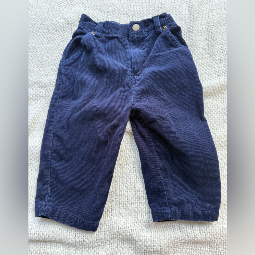 2nd Step Baby Boys Soft Navy Blue Corduroy Pants